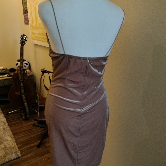 Misty Rose Mini Sparkling Slip Dress/Cocktail Dress - Picture 4 of 5